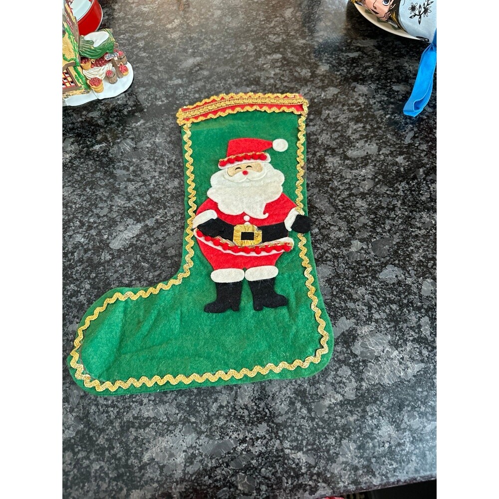 vintage christmas stocking Santa